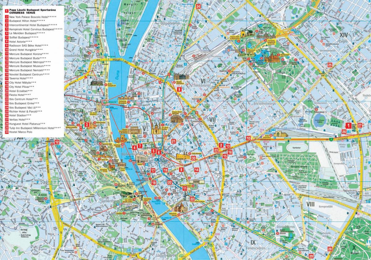 budapest város idegenforgalmi térkép