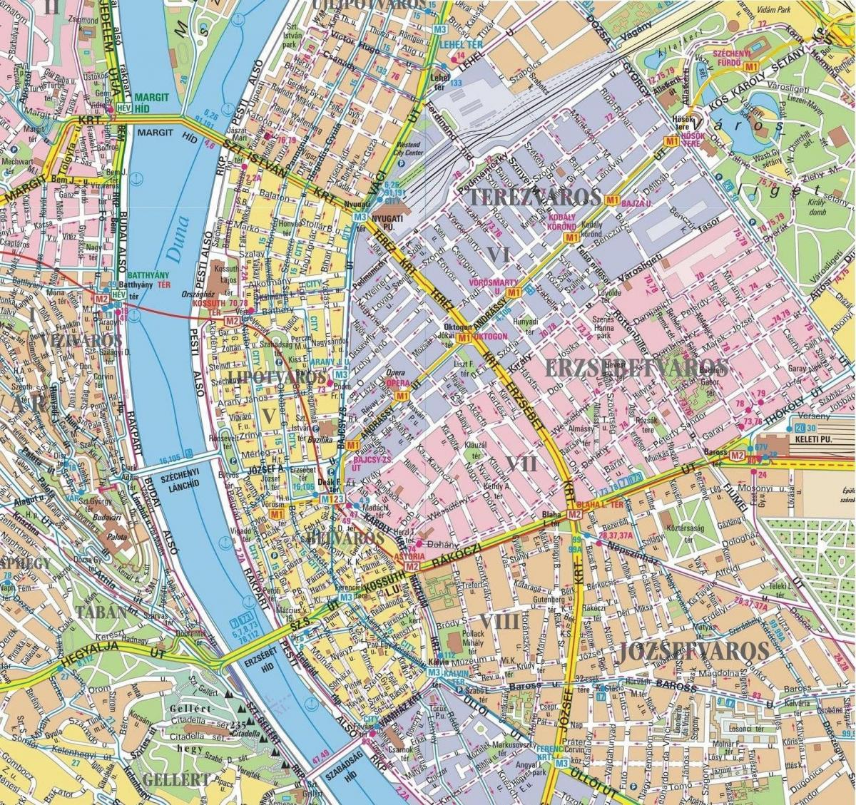 térkép kerületek budapesten
