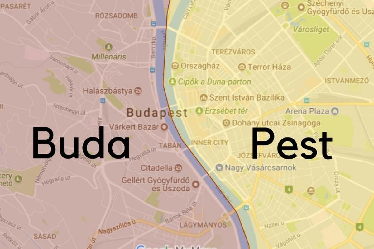 budapest városrészek térkép