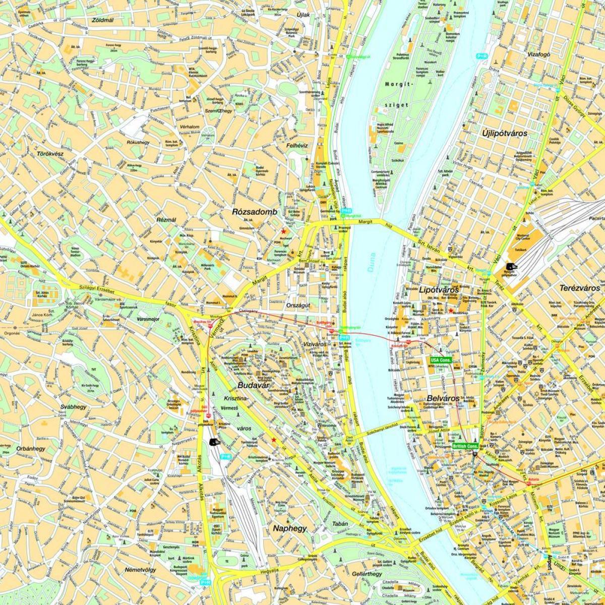 budapest térkép, környező terület
