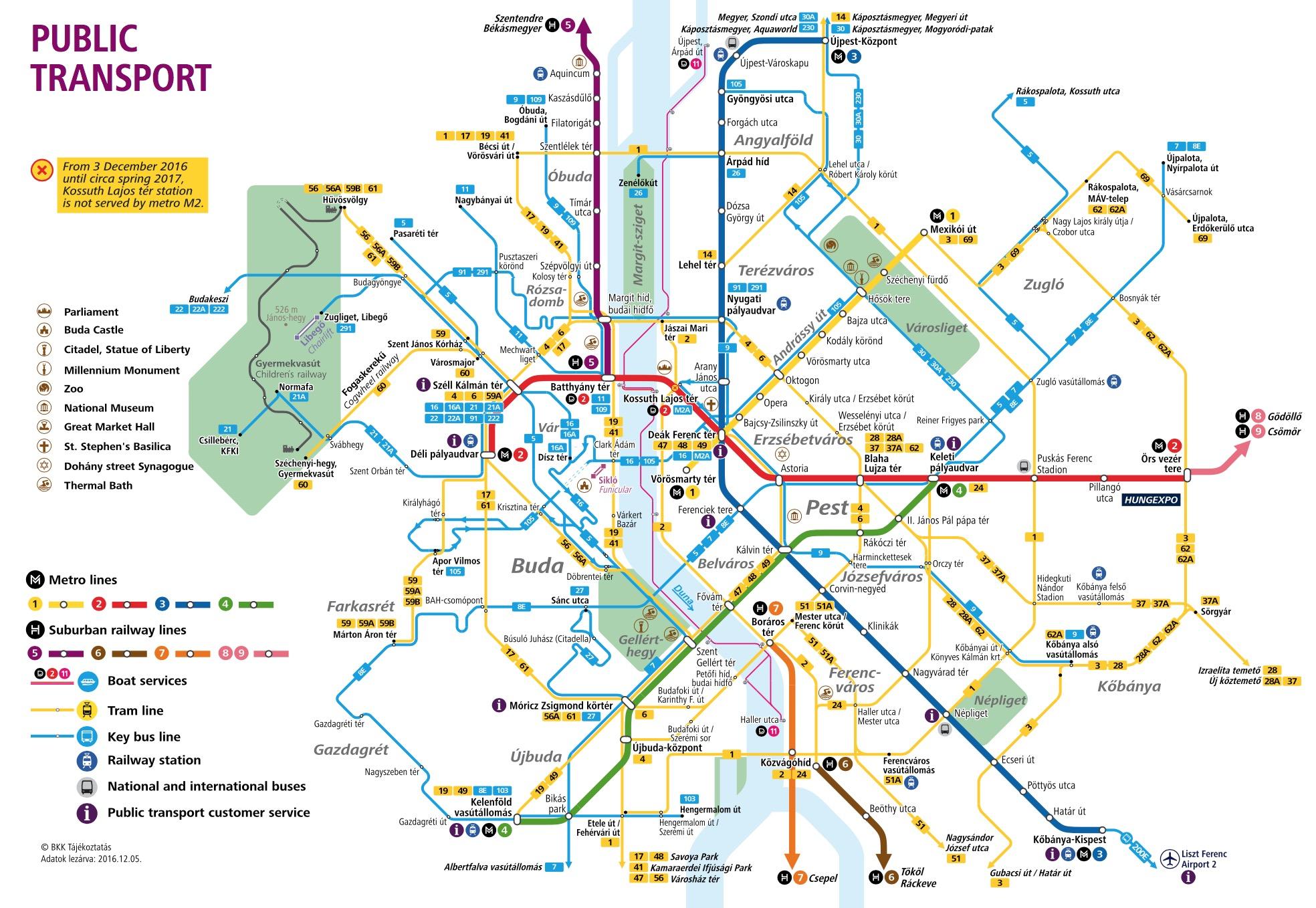 Budapest Tömegközlekedési Térképe 