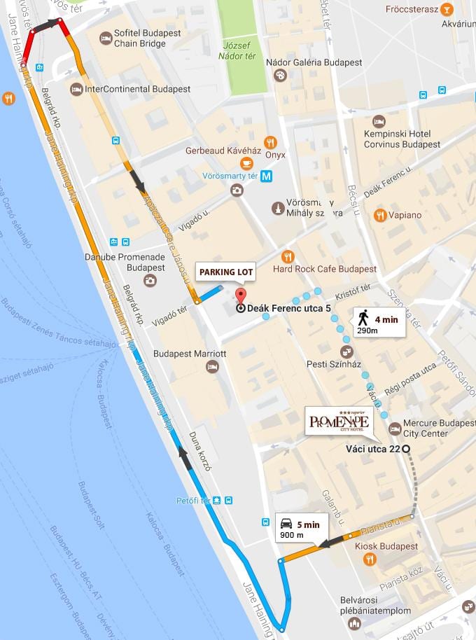 térkép budapest, parkolás garázsban