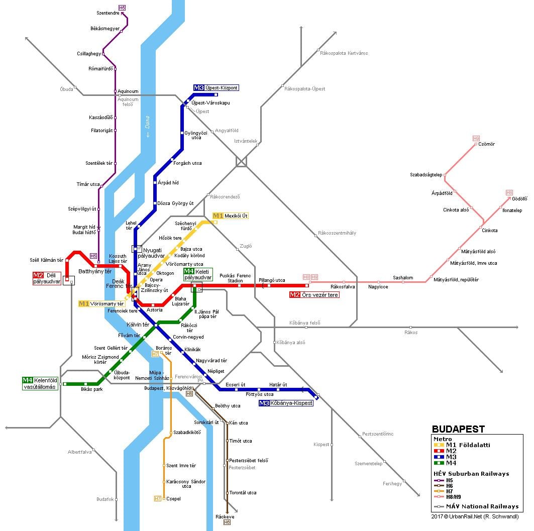 térkép hev budapest