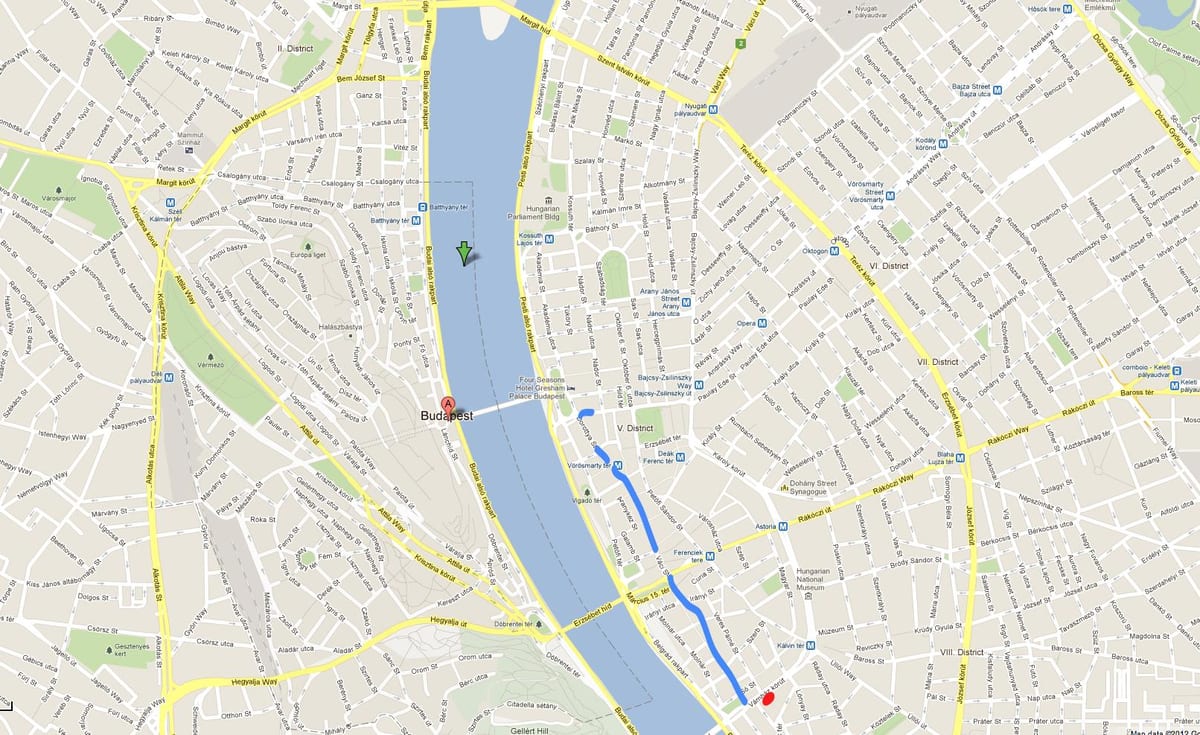 térkép váci utca, budapest