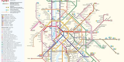 Budapest tömegközlekedési térképe