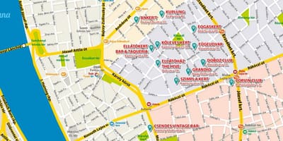 Budapest kocsmák térkép