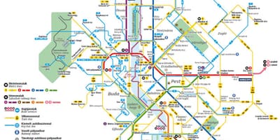 Budapesti buszjárat térkép